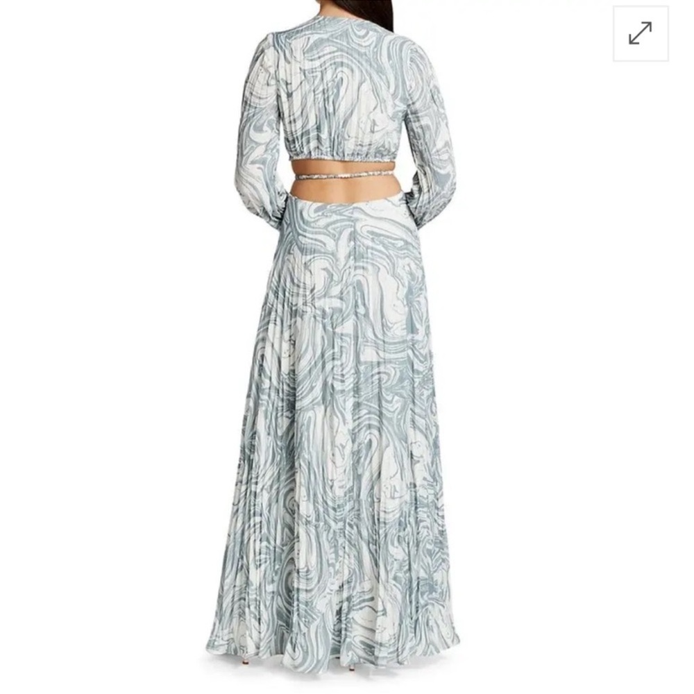 Jonathan Simkhai Priya Swirl Print Waist Cut-Out Dress Size: 2 - Picture 14 of 14